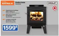 Patrick Morin Drolet AUSTRAL III Wood Stove offer