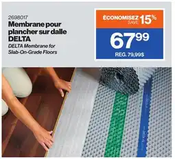 Patrick Morin DELTA Membrane for Slab-On-Grade Floors offer