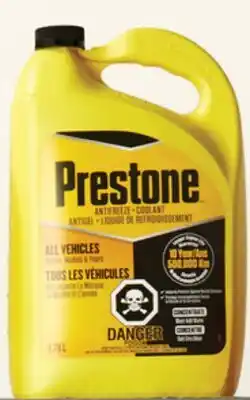 Walmart Antigel liquide de refroidissement concentre ou prémélangé Prestone offer