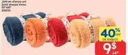 Rossy Solid sherpa throw offer