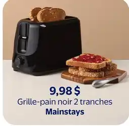 Walmart Grille-pain noir 2 tranches Mainstays offer