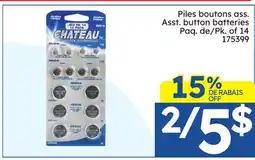 Rossy Chateau Asst. button batteries offer