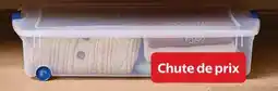 Walmart Bac de rangement transparent sur roulettes Sterilite 47 l à glisser sous le lit offer