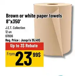 Mayrand Brown hand towel 8''x350' 12un offer