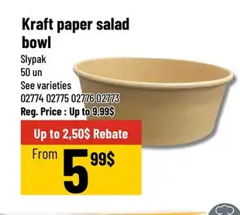 Mayrand Kraft Paper Salad Bowl Slypak offer