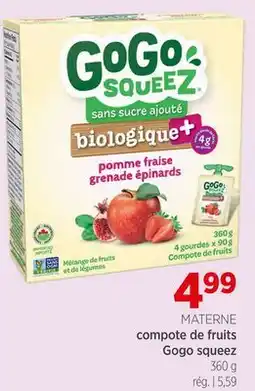 Avril Compote de fruits Gogo squeez offer
