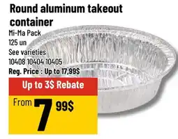 Mayrand Round aluminum takeout container offer