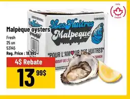 Mayrand Malpèque oysters offer