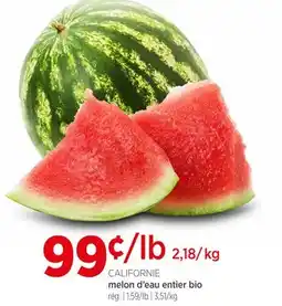Avril Melon d'eau entier bio offer