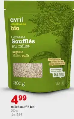 Avril millet soufflé bio offer