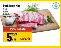 Mayrand Pork back ribs offer