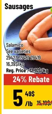 Mayrand Salamico Sausages offer