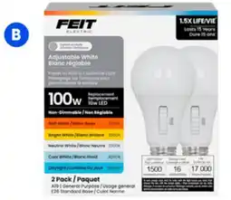 RONA 5 CCT 100-W A19 LED bulbs in pack of 2 offer