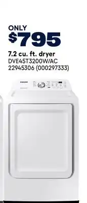 RONA 7.2 cu. ft. dryer offer