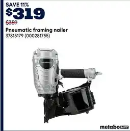 RONA Pneumatic framing nailer offer