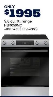 RONA BOSCH 5.8 cu. ft. range offer