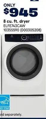 RONA Electrolux 8 cu. ft. dryer offer