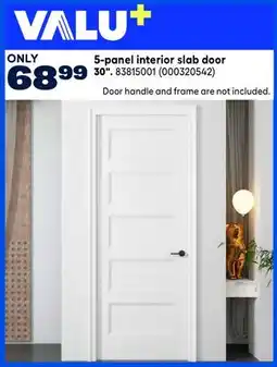 RONA 5-panel interior slab door 30 offer