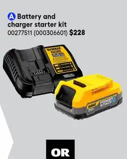 RONA DEWALT Battery and charger starter kit offer