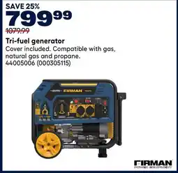 RONA Firman Tri-fuel generator offer