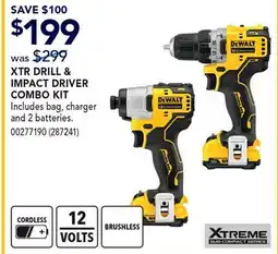 RONA DEWALT XTR DRILL & IMPACT DRIVER COMBO KIT offer