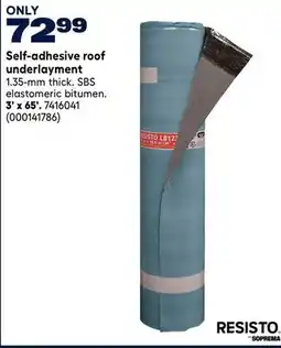 RONA Self-adhesive roof underlayment offer