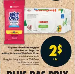 L'Intermarché LINGETTES HUMIDES, 56/64 UN. OU LINGETTES ANTIBACTÉRIENNES 20 UN offer