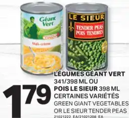 L'Intermarché LÉGUMES, 341/398 ML OU POIS, 398 ML offer