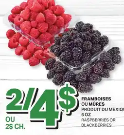 L'Intermarché FRAMBOISES OU MÛRES | RASPBERRIES OR BLACKBERRIES, 6 OZ offer