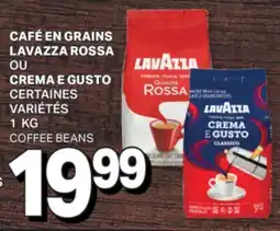 L'Intermarché CAFÉ EN GRAINS ROSSA OU CREMA E GUSTO, 1 KG | COFFEE BEANS offer