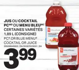 L'Intermarché JUS OU COCKTAIL OU MENU BLEU, 1,89 L offer