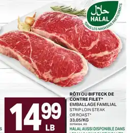L'Intermarché RÔTI OU BIFTECK DE CONTRE FILET* | STRIP LOIN STEAK OR ROAST offer