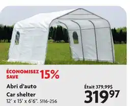 Home Hardware Car shelter offer