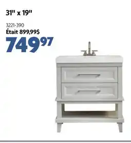 Home Hardware 31 W x 19 D Bristol Vanity with Cultured Marble Top - 2 Drawer, Grey offer