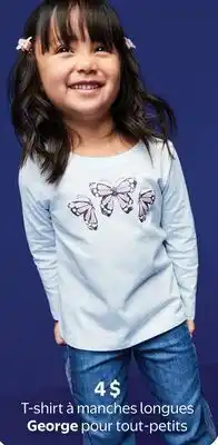 Walmart T-shirt à manches longues George pour tout-petits offer