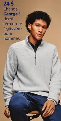 Walmart Chandail George à demi-fermeture à glissière pour hommes offer