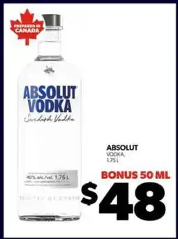 Real Canadian Liquorstore Absolut Vodka offer