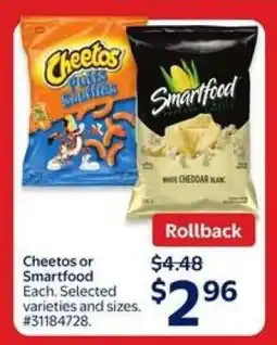 Walmart Cheetos or Smartfood offer