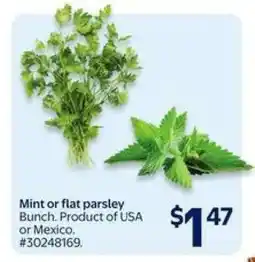 Walmart Mint or Flat Parsley offer