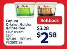 Walmart GAY LEA SOUR CREAM offer