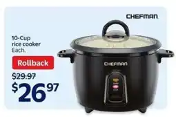 Walmart Chefman 10-Cup Rice Cooker offer