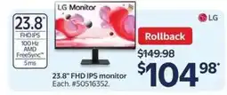 Walmart LG Monitor offer