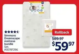 Walmart Simmons Dreamscape mattress bundle Set offer