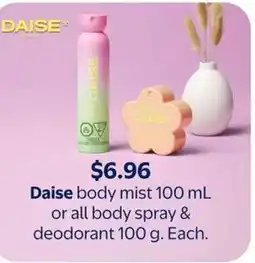 Walmart Daise Body Mist or Deodorant offer