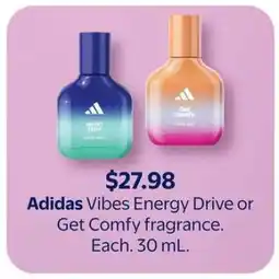 Walmart Adidas Vibes Energy Drive or Get Comfy fragrance offer