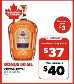 Real Canadian Liquorstore Crown Royal Fine De Luxe Rye offer