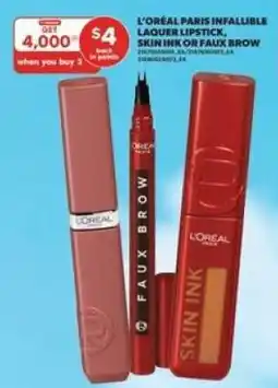 Real Canadian Superstore L'Oréal Paris Infallible Laquer Lipstick, Skin Ink or Faux Brow offer