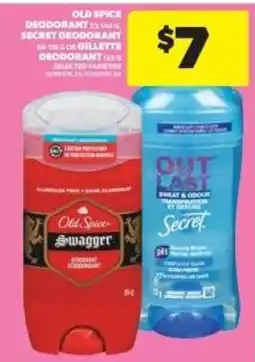 Real Canadian Superstore Old Spice, Secret, Gillette Deodorant offer