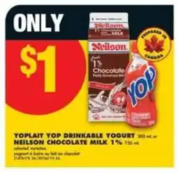 No Frills Yoplait Yop Drinkable Yogurt / Neilson Chocolate Milk 1% offer