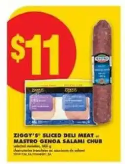 No Frills Ziggy's Sliced Deli Meat - Mastro Genoa Salami Chub offer
